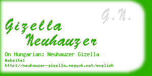 gizella neuhauzer business card